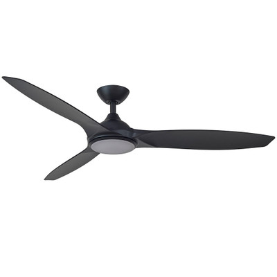 Mirinda Ceiling Fan With Light and Remote 142cm 56inch 35W Matte Black 5 Speed