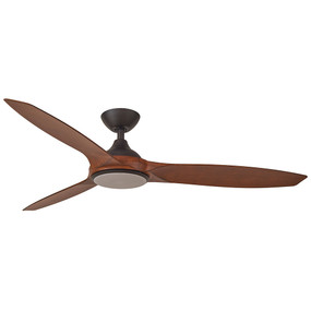142cm 56inch Mirinda Ceiling Fan With Light and Remote 35W Old Bronze and Walnut 5 Speed
