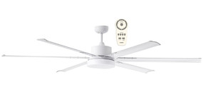 White Ceiling Fan With Light and Remote 180cm 72inch 35W 5 Speed
