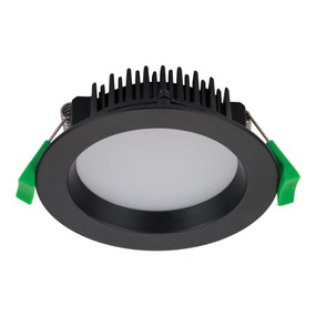 LED Downlight - Dimmable 13W 900lm IP44  Tri Colour 110mm Black - Min10