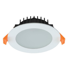 LED Downlight - Dimmable 10W 800lm IP44 Tri Colour 110mm Satin White - Min10