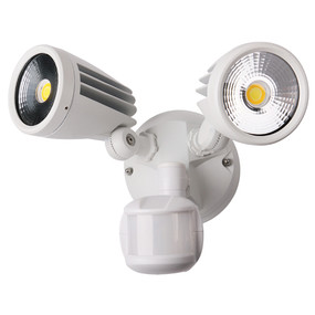 Security Light With Sensor 30W 2500lm IP54 Tri Colour 170mm White