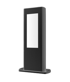 Black LED Outdoor Bollard Light - Rectangular 30cm Tall - Amun