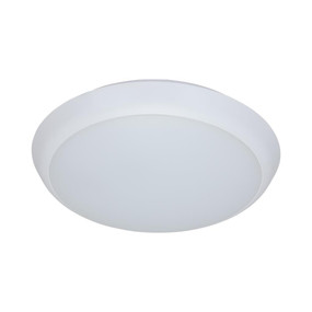 Round 15W Slimline LED Ceiling Light - White Frame / Warm White LED