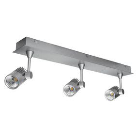 Triple LED Bar Spotlight - Silver Finish / Warm White LED