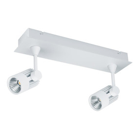 Twin LED Bar Spotlight - White Finish / Warm White LED