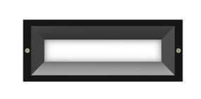 Slimline LED Outdoor Recessed Wall Light Dark Grey 540 Lumens - Min10