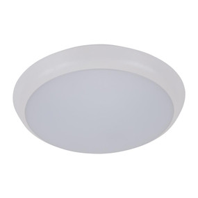 Marine Grade Vandal Resistant Wall or Ceiling Light - 15W 2330lm Tri Colour IP54 IK08 Round White - Min10