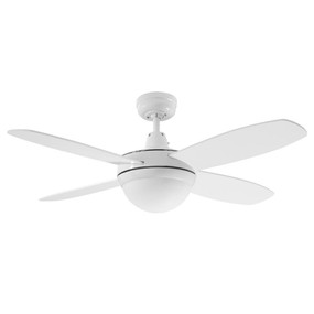 Ceiling Fan With Light - 106.7cm 42inch E27 60W White 3 Speed - Min10
