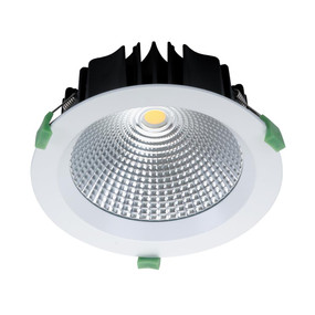 Round 25W Dimmable LED Downlight - White Frame / Warm White LED
