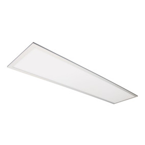 Rectangular 45W LED Panel Light - Natural Anodised Aluminium Frame / Warm White LED