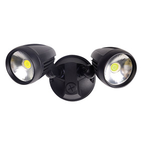 Twin Head 30W LED Spotlight - Black - Min10