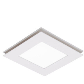 White Exhaust Fan With Light 12W 800lm IPX2 Tri Colour 250mm Square