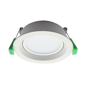 10W Gimble Downlight Dimmable 990lm IP44 Tri Colour 118mm Commercial Grade White
