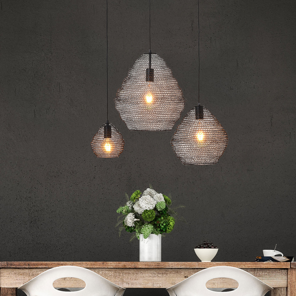 matte black hanging light