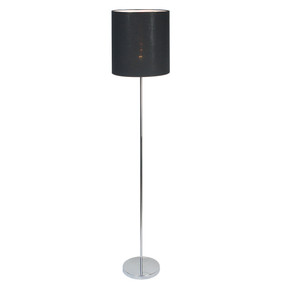Fidela Floor Lamp E27 60W 1480mm Black and Chrome