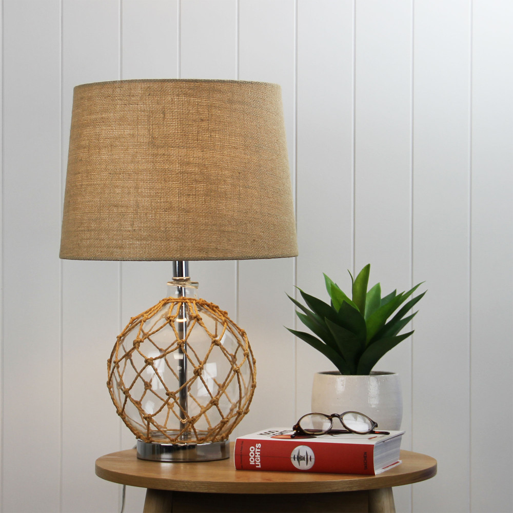 hessian table lamp