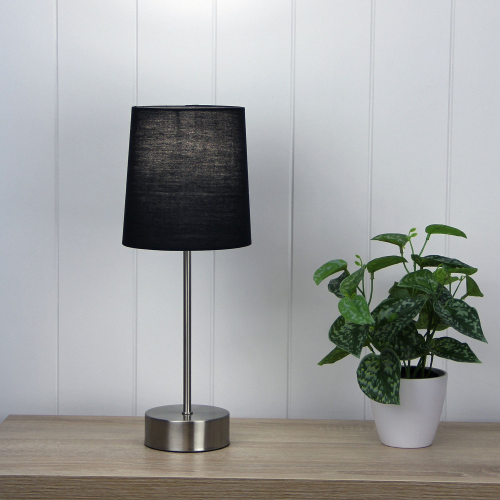 black chrome touch lamp