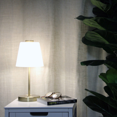 White and Antique Brass Touch Lamp - 5W 3000K 330mm