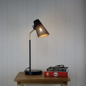 Desk Lamp E27 25W 490mm Black and Brass
