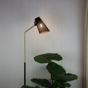Delikata Floor Lamp E27 40W 1550mm Black and Brass