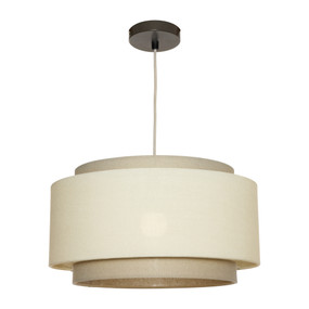 Fawn and Beige Pendant Light E27 60W 450mm