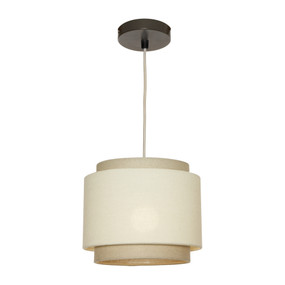 Fawn and Beige Pendant Light E27 60W 250mm