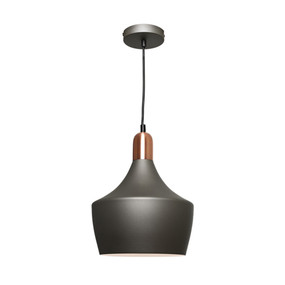 Absoluta Pendant Light E27 40W 240mm Copper and Charcoal