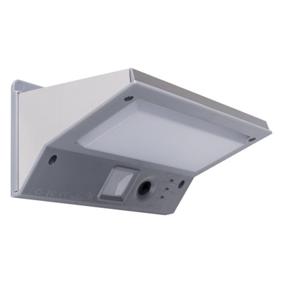 Metal Solar Wall Light With Infrared Sensor Stainless Steel