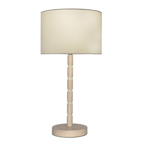 Table Lamp E27 60W 595mm Lime Oak and Off-White