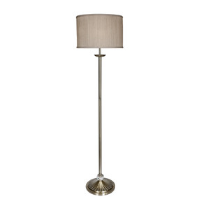 Ovo Floor Lamp E27 60W 1580mm Fawn and Antique Brass