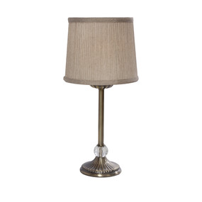 Table Lamp E27 60W 435mm Fawn and Antique Brass