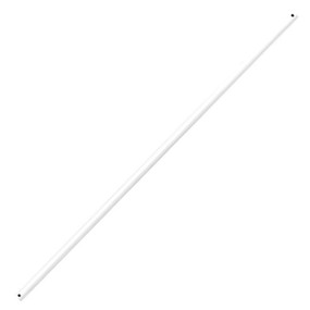 Ceiling Fan Extension Rod - 900x26mm Matte White Includes Loom