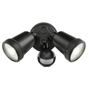 22W Security Light With Sensor 1900lm IP65 Tri Colour 94mm Black