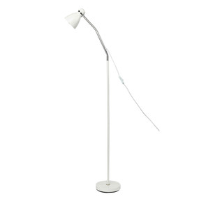 Floor Lamp - E27 28W 1450mm Matte White and Chrome