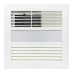 White 3-in-1 Bathroom Heater Fan Light 385mm Matte