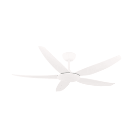 Matte White Ceiling Fan With Remote 142cm 56inch 35W 6 Speed