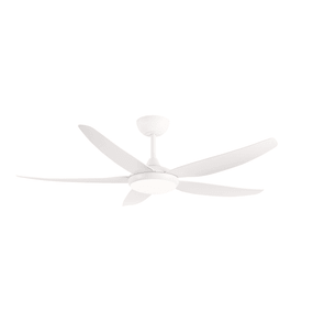 142cm 56inch Matte White Ceiling Fan With Light and Remote 35W 6 Speed