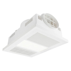 White 3-in-1 Bathroom Heater Fan Light 500mm