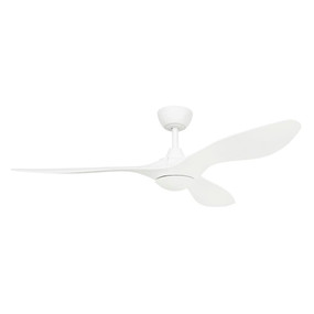 132cm 52inch Matte White Ceiling Fan With Remote 30W 6 Speed