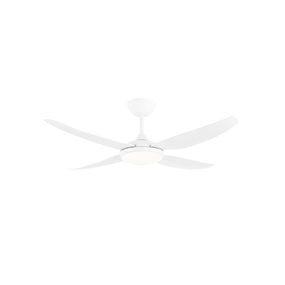 Smart Matte White Ceiling Fan With Light and Remote 132cm 52inch 35W 6 Speed