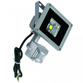 10W Silver Flood Light with Sensor IP65 750lm