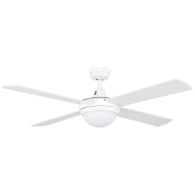 Tempest 52 Inch Ceiling Fan with B22 Light - White