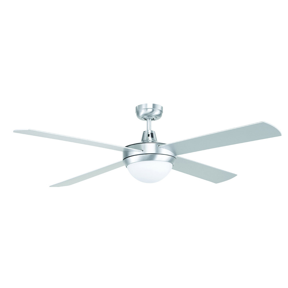 132cm Brushed Chrome Ceiling Fan Light 