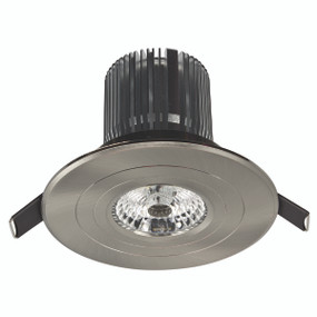 Luxor High Lumen LED Round Fixed Downlight - Brushed Nickel