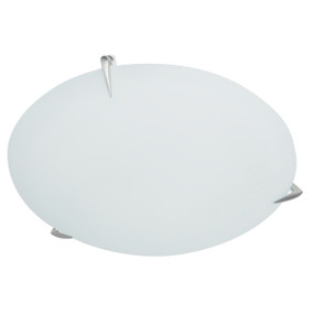 Light: SPUR 30cm Flush Ceiling Light - BRUSHED CHROME