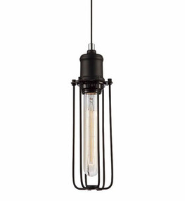 Black Pendant Light Industrial Style Cage BB6