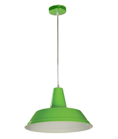 Industrial Pendant Light Green, Adjustable Cord