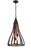 Pendant Lights | KHALEESI series: E27 pendant - Medium 3 Lamp Oak Darkwood