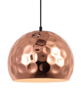 Copper Pendant Light - Industrial Round Shape Adjustable Cord